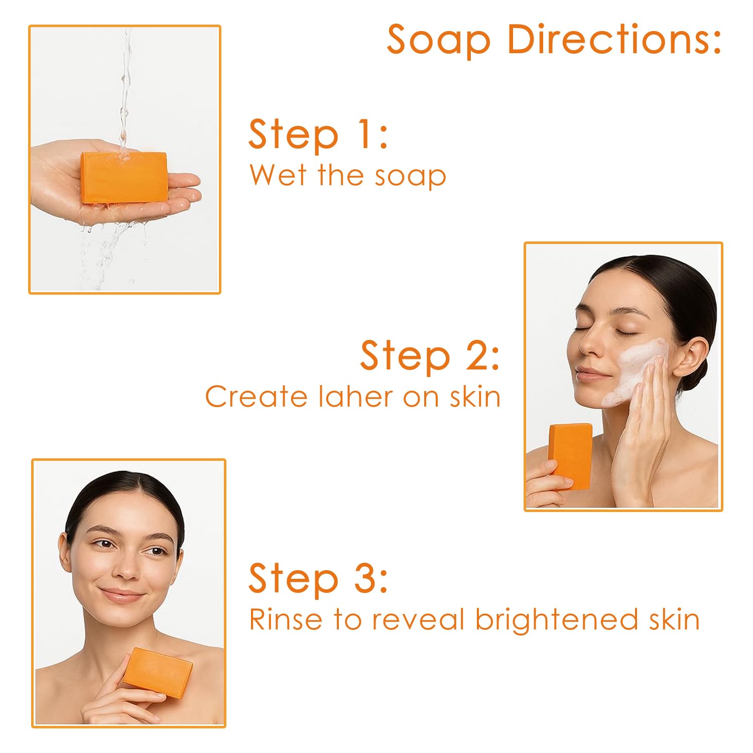 Skincare Sinche Body Whitening Soap Bar | Kojic Acid Bar for Removing Body DeTan & Skin Lightening, Glow Enhancing | Suitable for All Skin Types | For Men & Women (Pack 2)