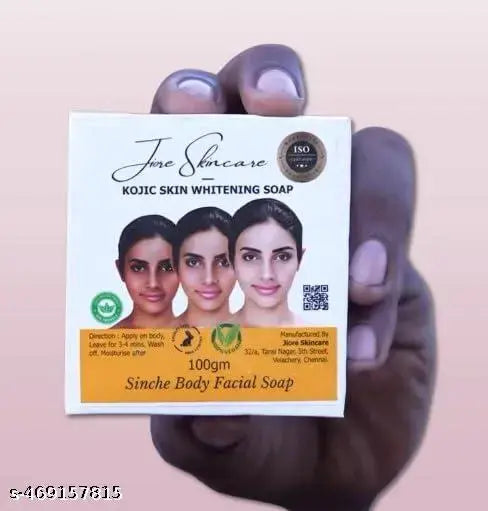 Skincare Sinche Body Whitening Soap Bar | Kojic Acid Bar for Removing Body DeTan & Skin Lightening, Glow Enhancing | Suitable for All Skin Types | For Men & Women (Pack 2)